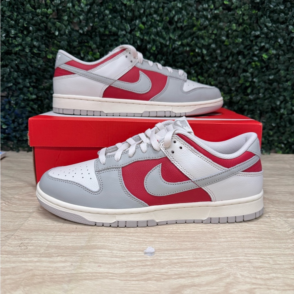 Nike Dunk Retro Low "Phantom/Lt Iron Ore/Gym Red/Pale Ivory" - M11